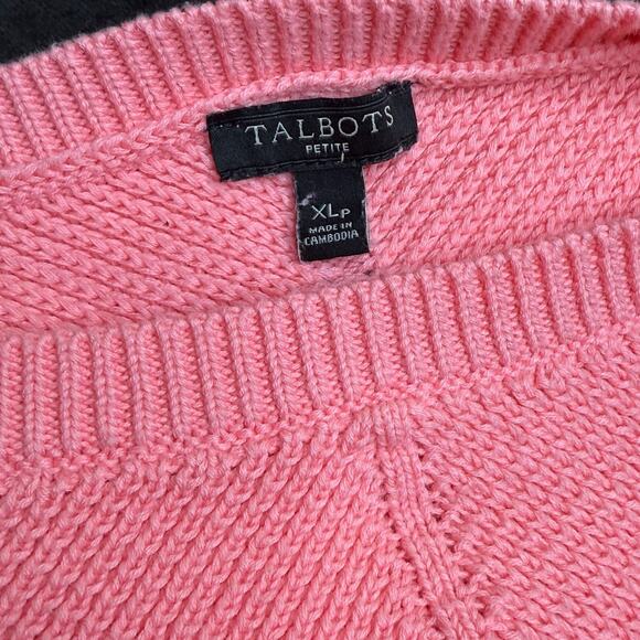 Talbots Petites Pima Cotton Sweater Light Pink Women’s XLP Soft Knit Pullover - Picture 8 of 10